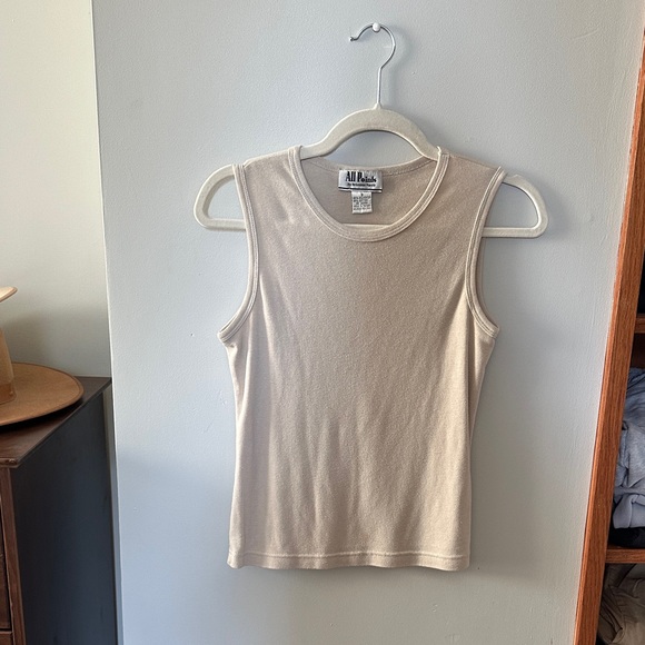 Women's Beige Tank Top - Picture 1 of 3